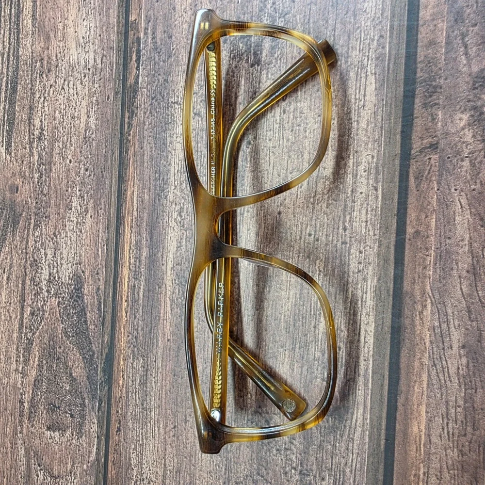 Warby Parker Fletcher Eyeglasses Tiger Eye Tortoise Square Frames 51-17-145